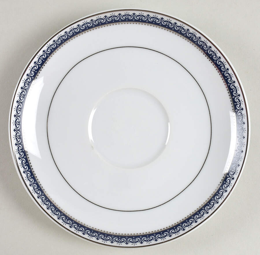 Platinum Crown Cobalt Blue Saucer by Mikasa-1