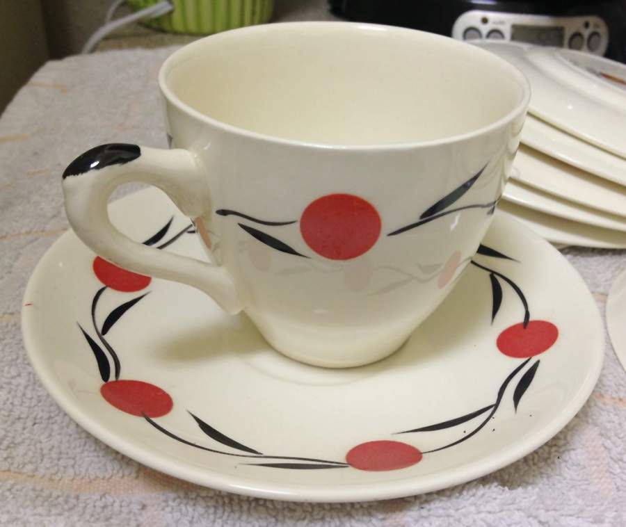 MYO174 Flat Cup & Saucer Set by Myott Staffordshire-1