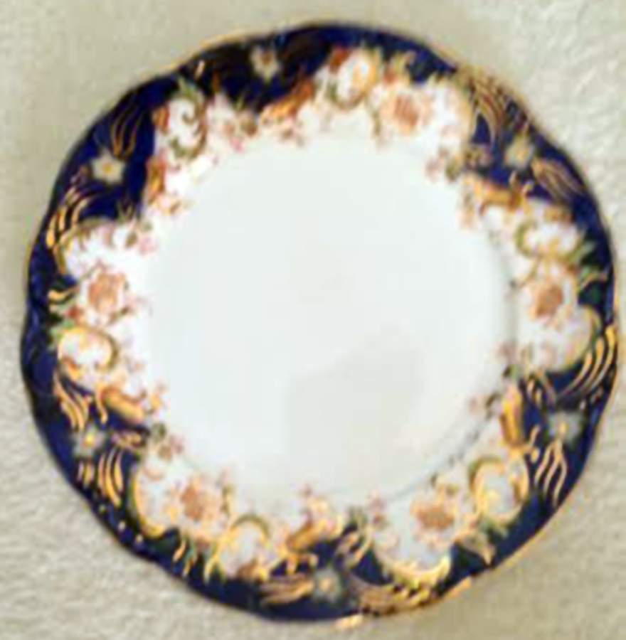 Meredith (Cobalt Blue Band) Dinner Plate by John Maddock & Sons-1