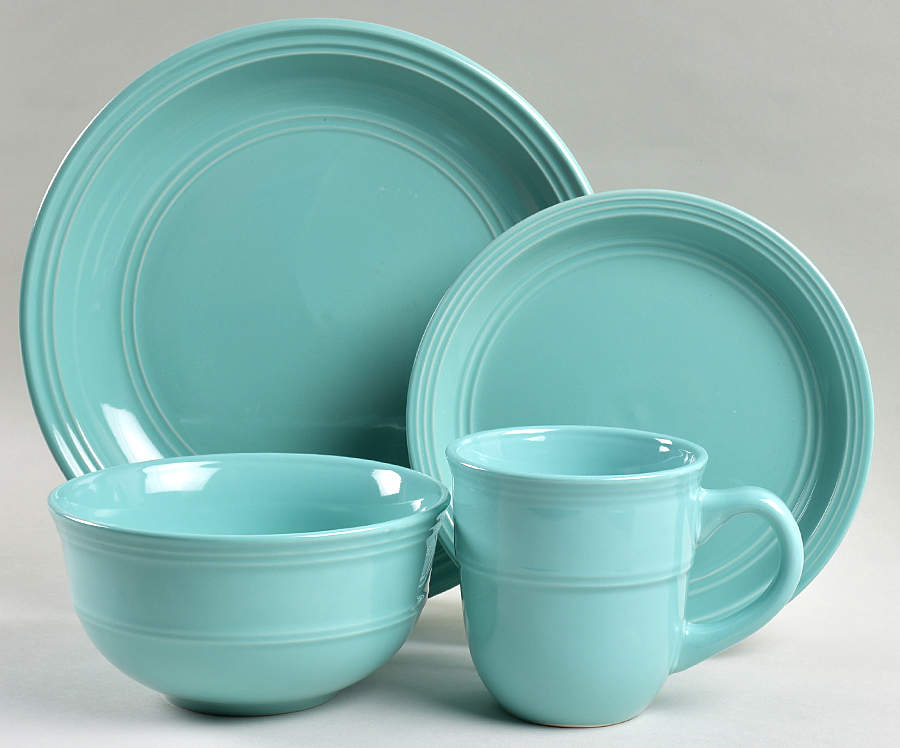 Aqua (Rainforest) 4 Piece Place Setting by Mainstays-1