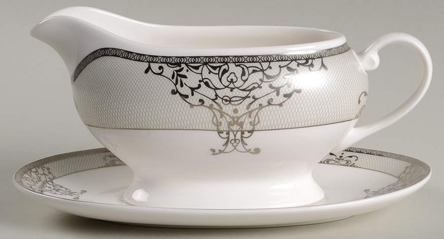 Something Old Gravy Boat & Underplate by Mikasa-1