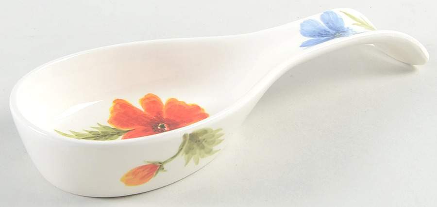 Colorful Poppies Spoon Rest/Holder (Holds 1 Spoon) by Maxcera Corp-1