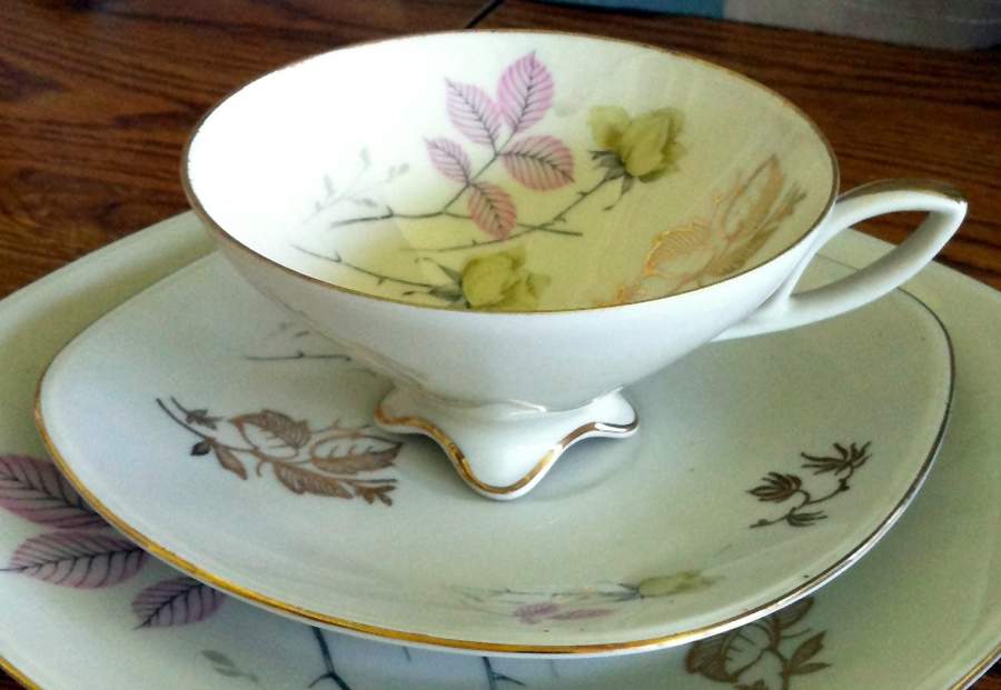 9213 Footed Cup & Saucer Set by Mitterteich-1