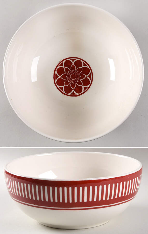 Siena Red 9" Round Vegetable Bowl by Mikasa-1