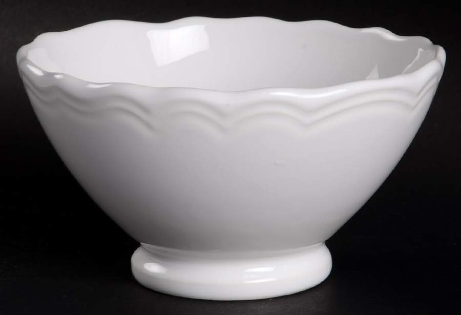 Catarina de Braganca White Footed Soup/Cereal Bowl by Matceramica-1