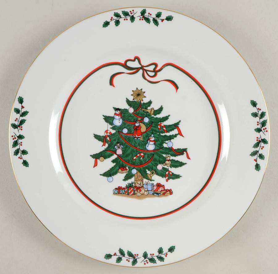 Christmas Ribbons Dinner Plate by Meiwa-1