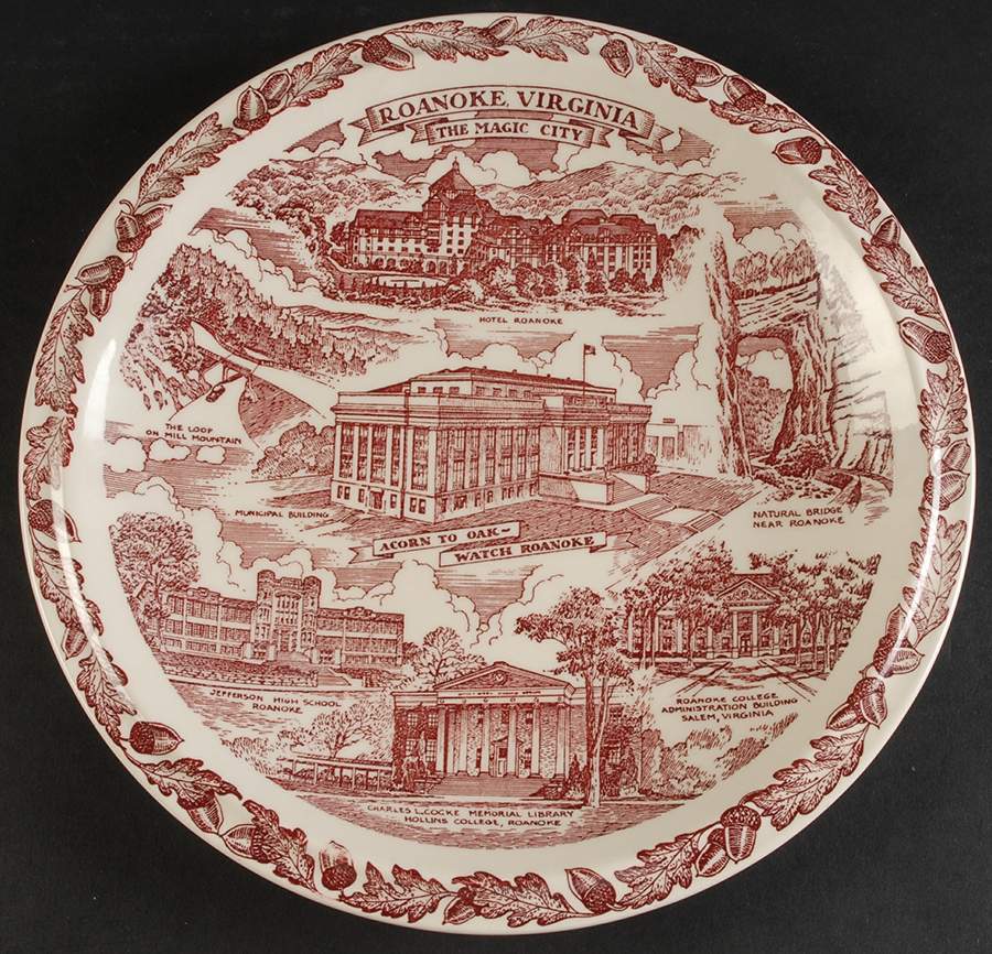 Roanoke, Virginia Dinner Plate by Metlox - Poppytrail - Vernon-1
