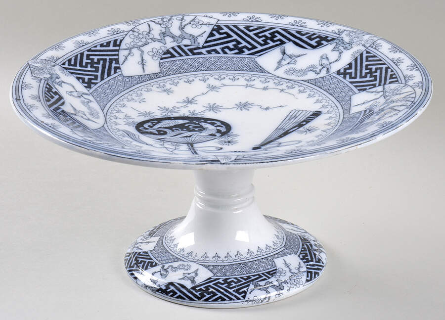Bombay Blue Round Compote (Height X Width) by Minton-1