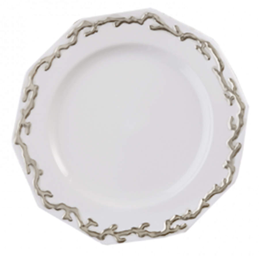 Barriera Corallina Platinum Salad/Dessert Plate by Mottahedeh-1