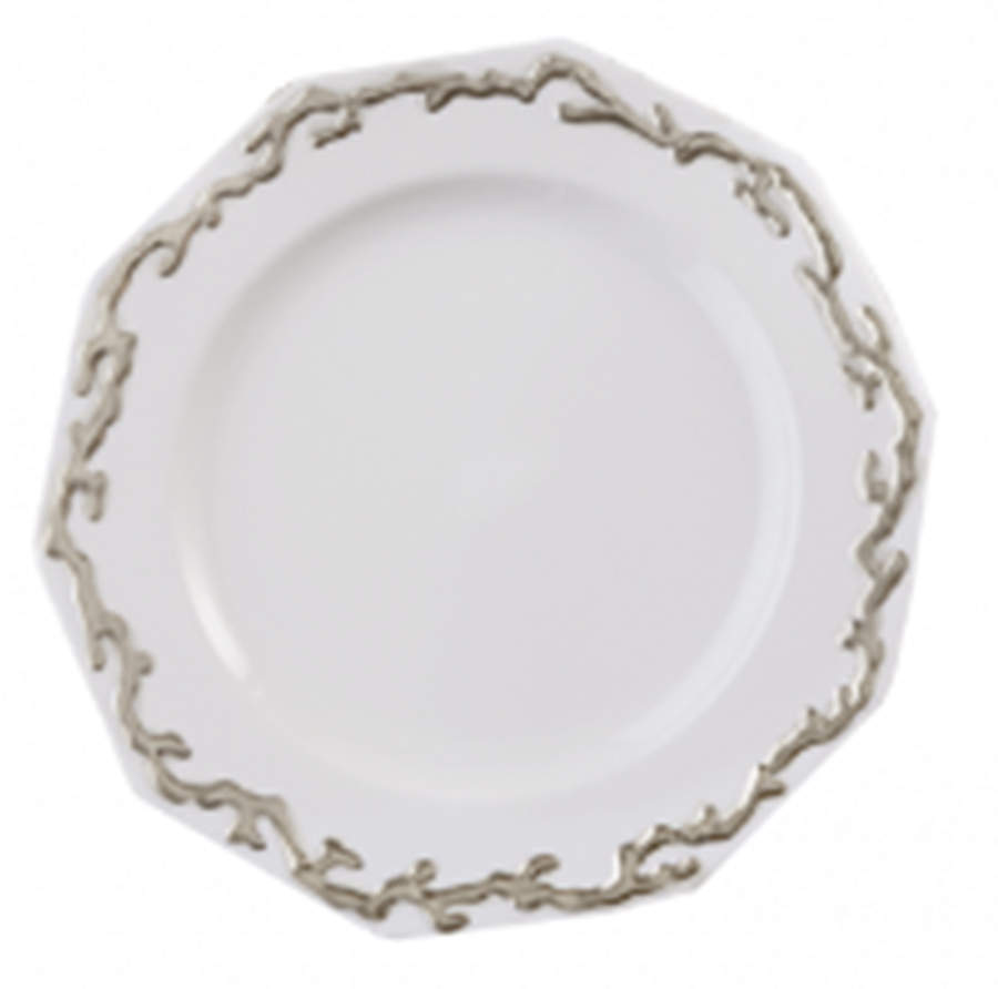 Barriera Corallina Platinum Bread & Butter Plate by Mottahedeh-1
