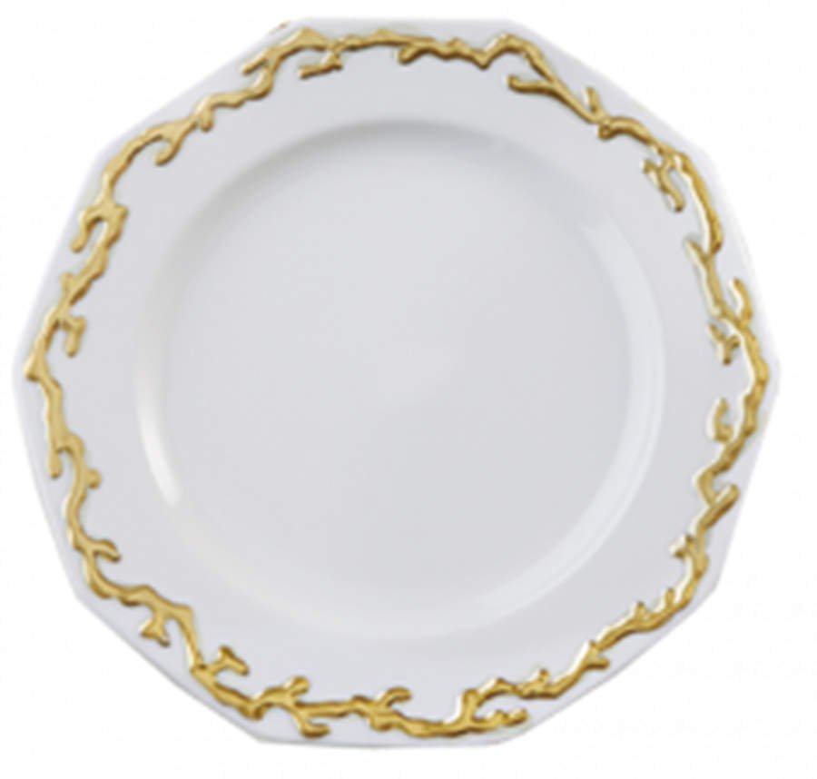 Barriera Corallina Gold Salad/Dessert Plate by Mottahedeh-1