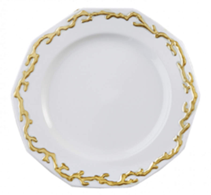 Barriera Corallina Gold Bread & Butter Plate by Mottahedeh-1