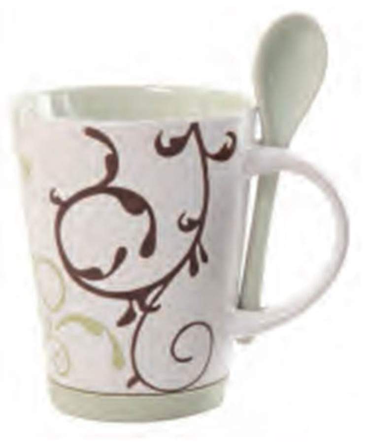 Vine Cafe Mug & Spoon Set by Mr. Coffee-1