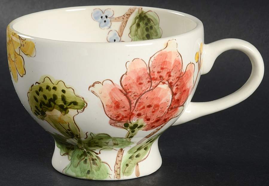Mum Florals Cappuccino Mug by Maxcera Corp-1