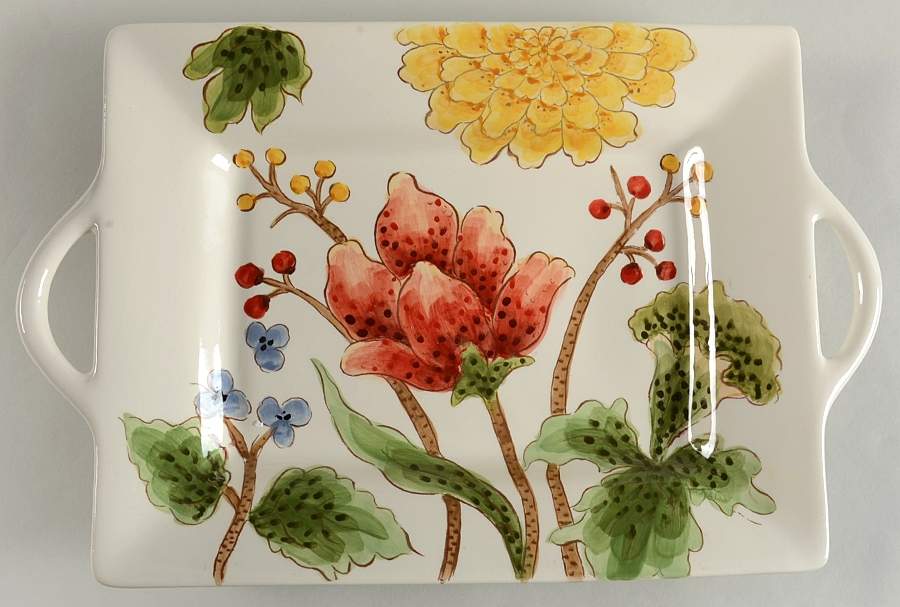 Mum Florals 15" Handled Tray by Maxcera Corp-1