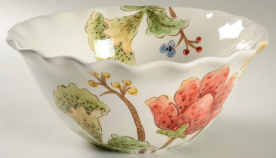 Mum Florals 10" Round Serving Bowl by Maxcera Corp-1