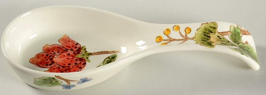 Mum Florals Spoon Rest/Holder (Holds 1 Spoon) by Maxcera Corp-1