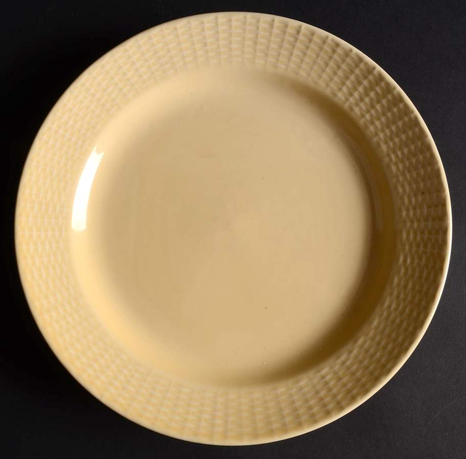 Basketweave Yellow Salad Plate by Martha Stewart-1
