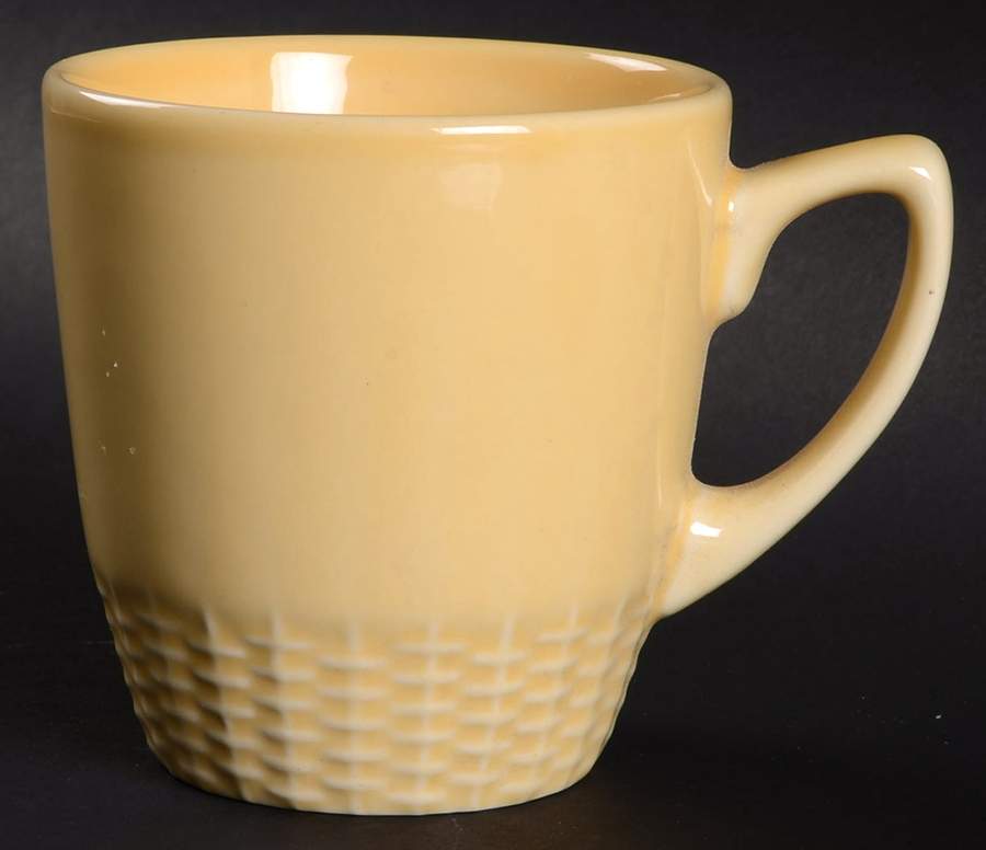 Basketweave Yellow Mug by Martha Stewart-1