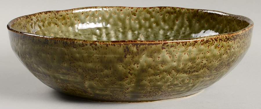 Wabisabi Green 10" Round Vegetable Bowl by Muirfield-1