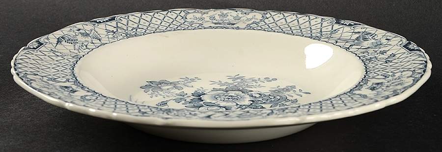 Stratford Navy Blue (No Trim) Rim Soup Bowl by Mason's-1