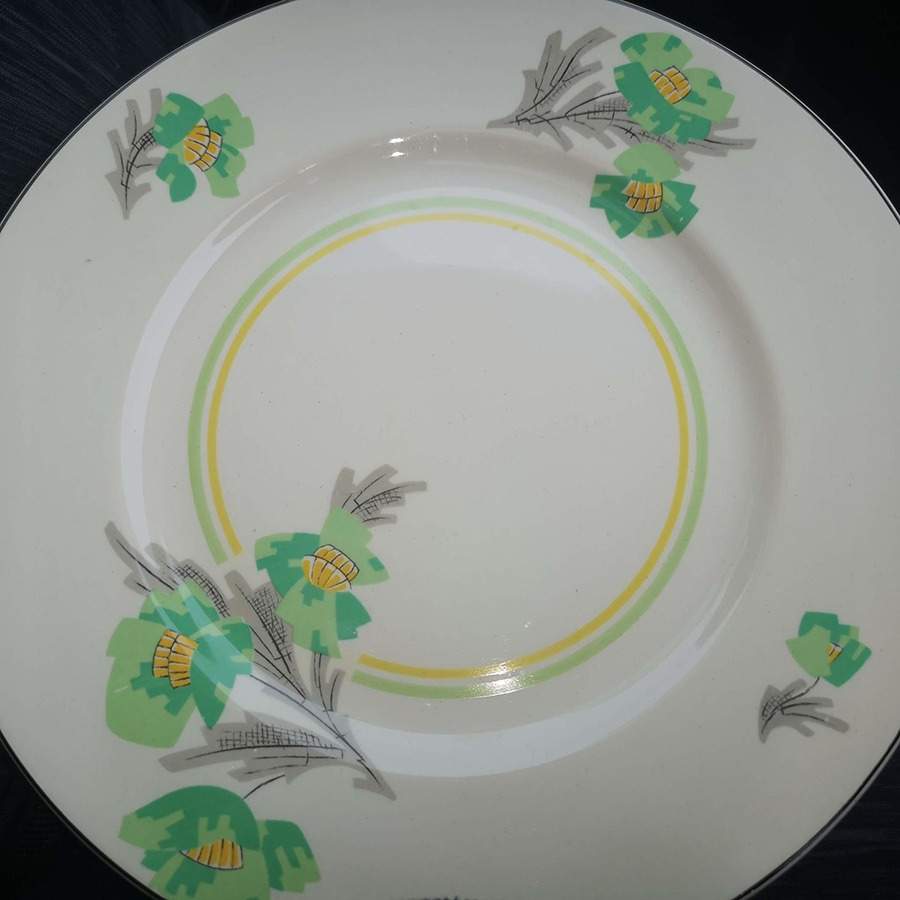 Green Shirley Dinner Plate by John Maddock & Sons-1