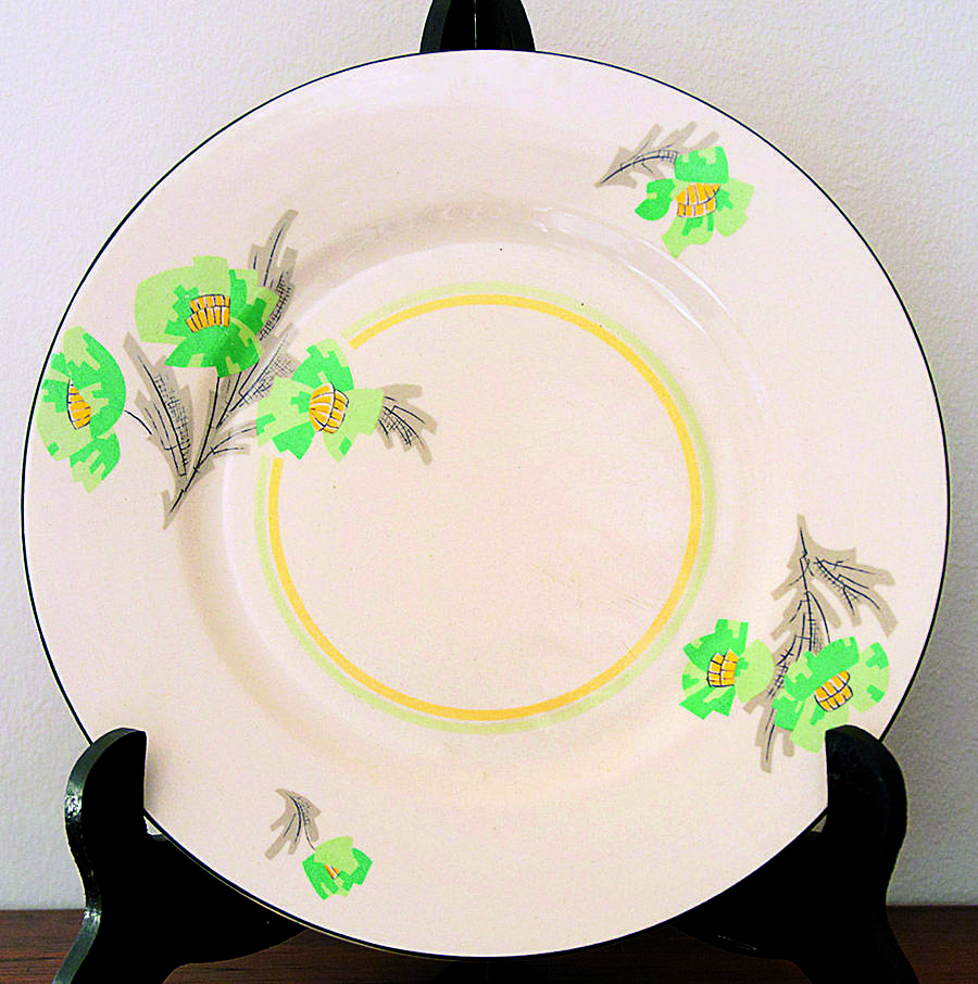 Green Shirley Luncheon Plate by John Maddock & Sons-1