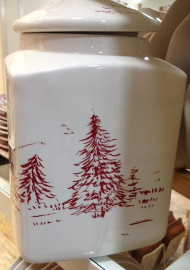 Holiday Toile Cookie Jar & Lid by Maxcera Corp-1