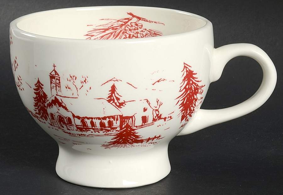 Holiday Toile Cappuccino Mug by Maxcera Corp-1