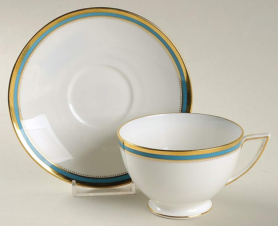 H5187 Footed Cup & Saucer Set by Minton-1