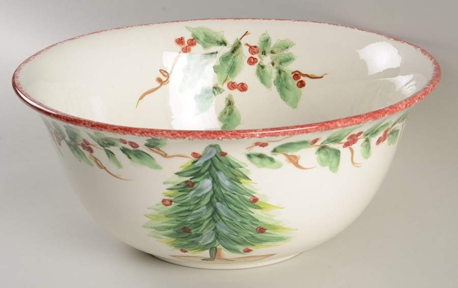 Tree Garland 11" Round Serving Bowl by Maxcera Corp-1
