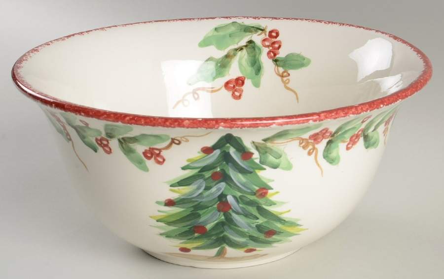 Tree Garland 9" Round Vegetable Bowl by Maxcera Corp-1