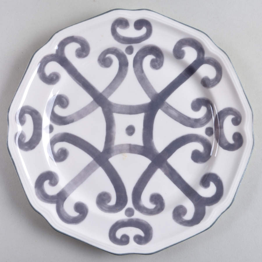 Antique White Scroll Salad Plate by Mikasa-1