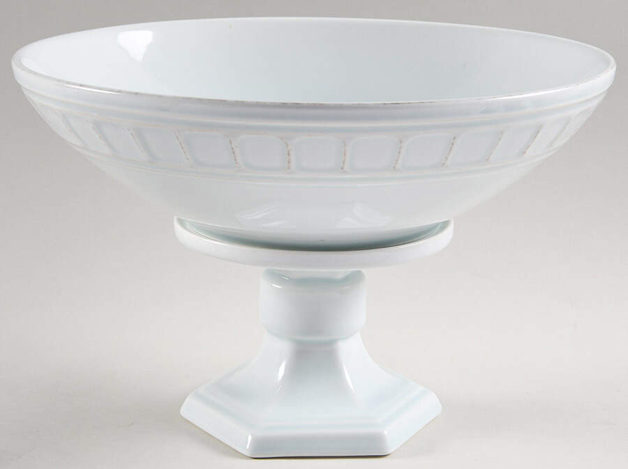 Venice Aqua Large Footed Fruit Bowl by Matceramica-1