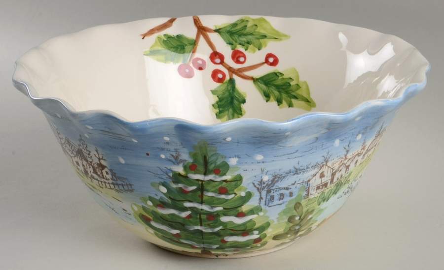Pinesville 10" Round Vegetable Bowl by Maxcera Corp-1