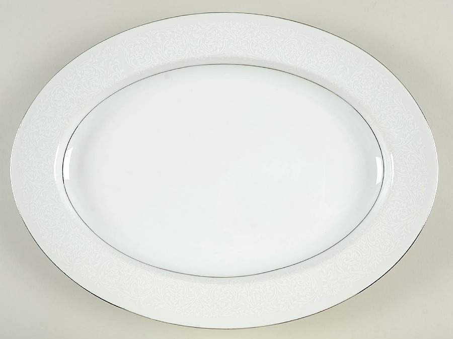 Shannon 14" Oval Serving Platter by Montgomery Ward-1