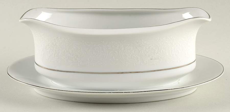 Shannon Gravy Boat with Attached Underplate by Montgomery Ward-1