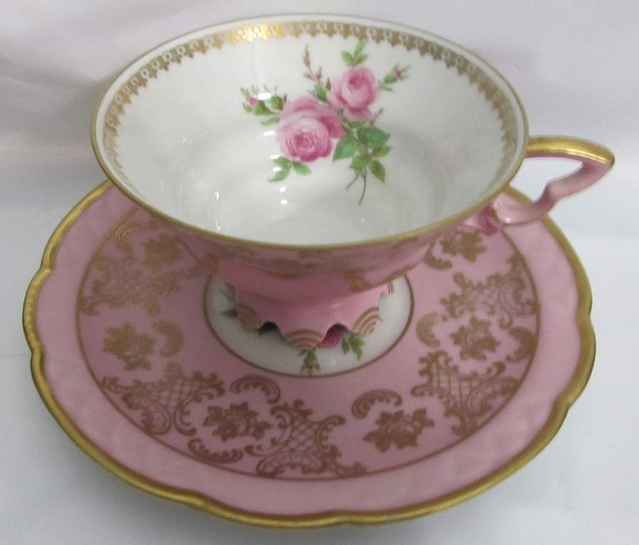 22547 Footed Cup & Saucer Set by Mitterteich-1