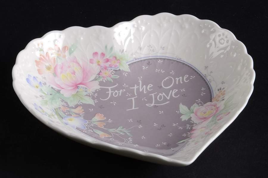 For the One I Love Heart Shaped Dish by Mikasa-1