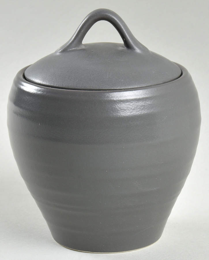Swirl Graphite Sugar Bowl & Lid by Mikasa-1