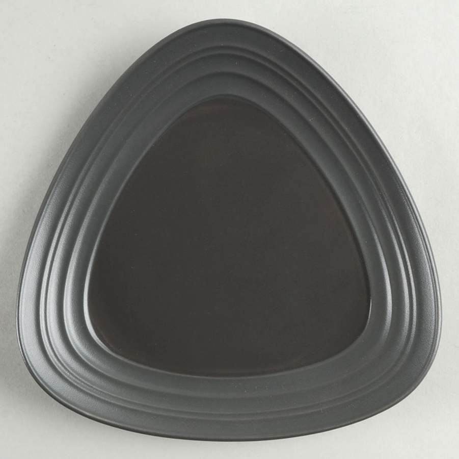 Swirl Graphite Triangular Salad Plate by Mikasa-1