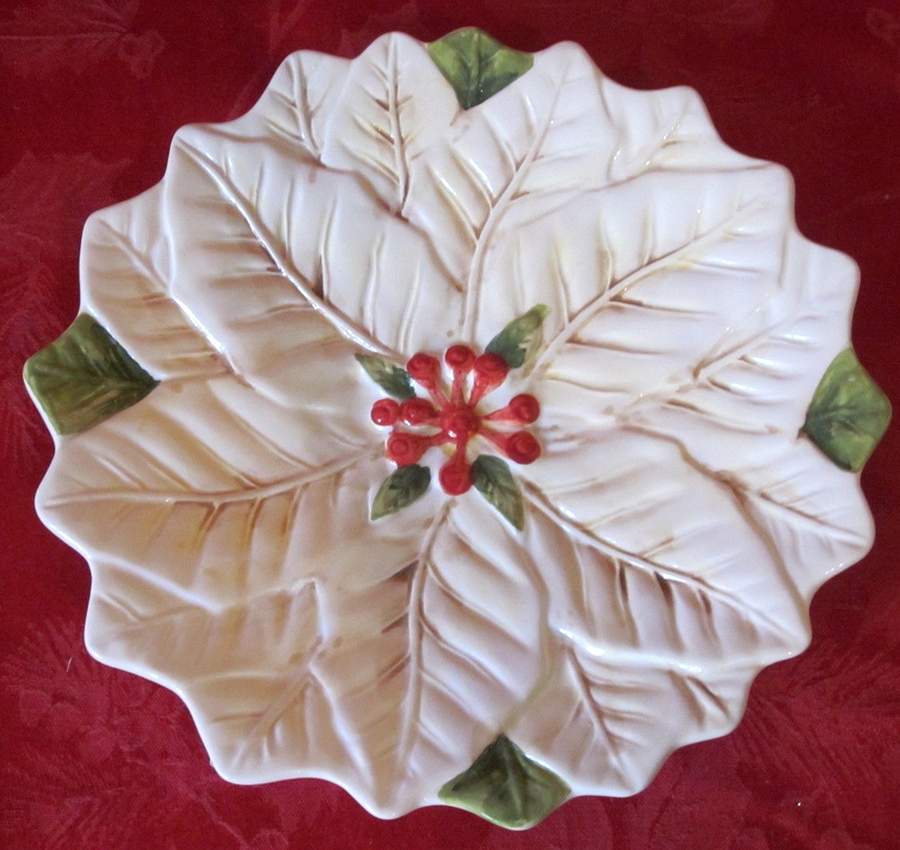Winter Magnolia Dinner Plate by Maxcera Corp-1
