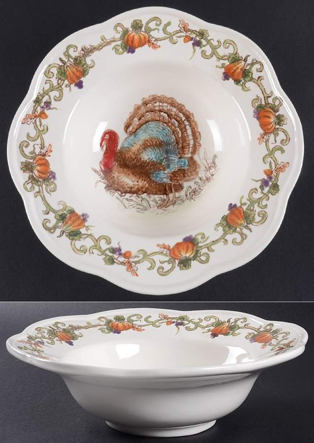 Turkey Royale 9" Round Vegetable Bowl by Maxcera Corp-1