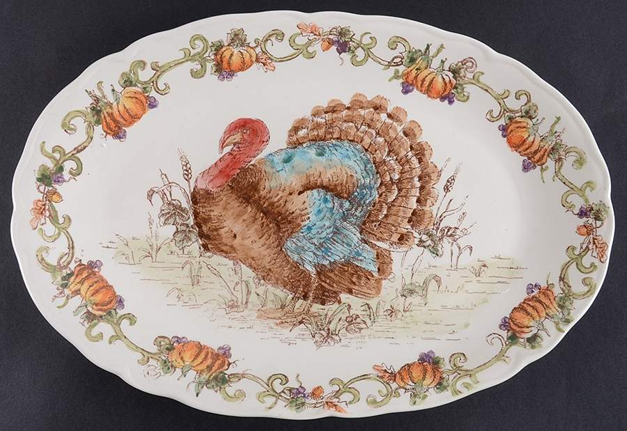 Turkey Royale 14" Oval Serving Platter by Maxcera Corp-1