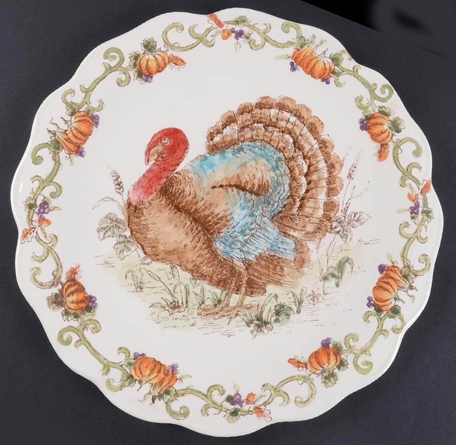Turkey Royale 13" Chop Plate (Round Platter) by Maxcera Corp-1