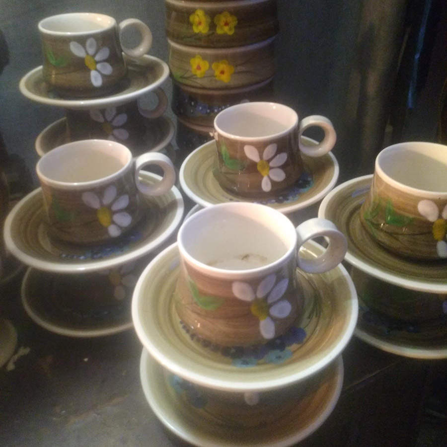 MNY5 Flat Cup & Saucer Set by Mancer (Italy)-1