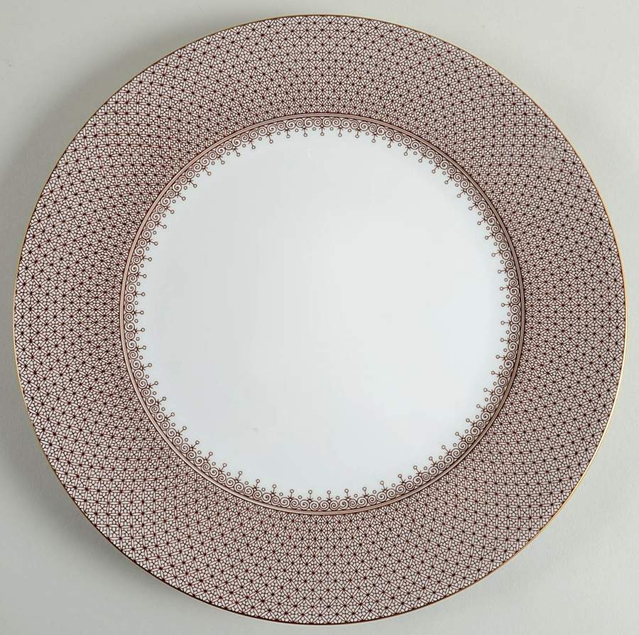 Brown Lace Service Plate (Charger) by Mottahedeh-1