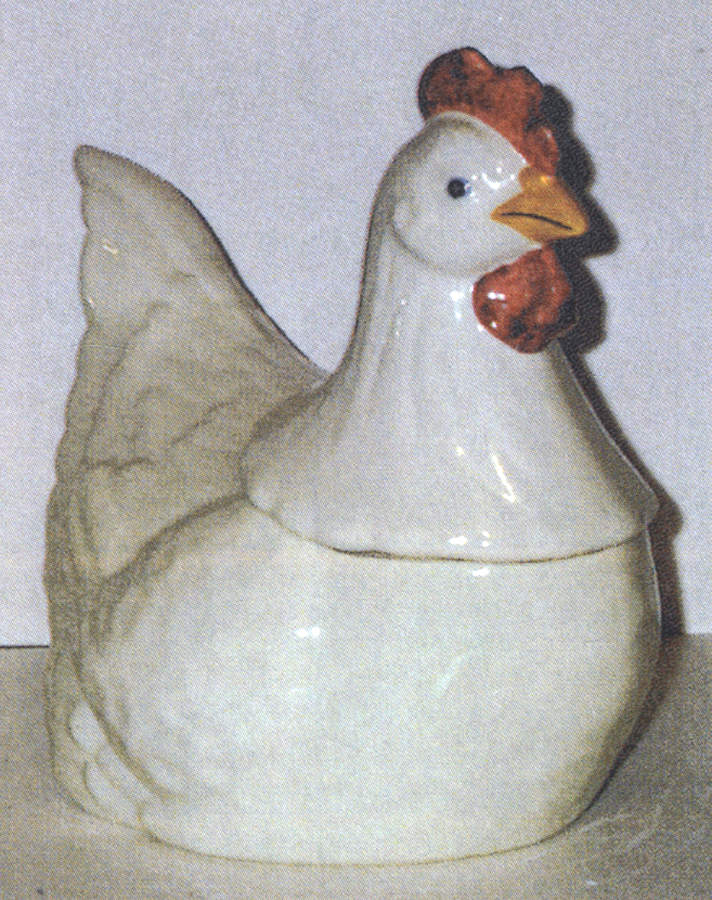 Chicken Cookie Jar & Lid by Metlox - Poppytrail - Vernon-1