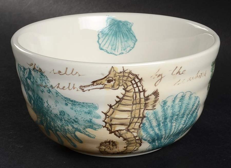 Stamp Seahorse Soup/Cereal Bowl by Maxcera Corp-1