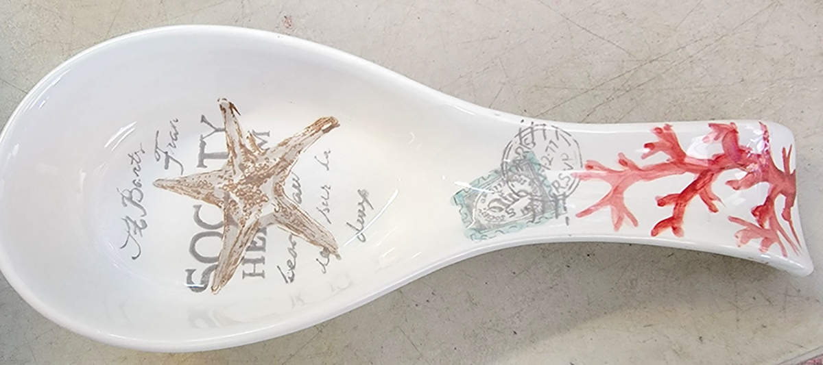 Stamp Sealife Spoon Rest/Holder (Holds 1 Spoon) by Maxcera Corp-1